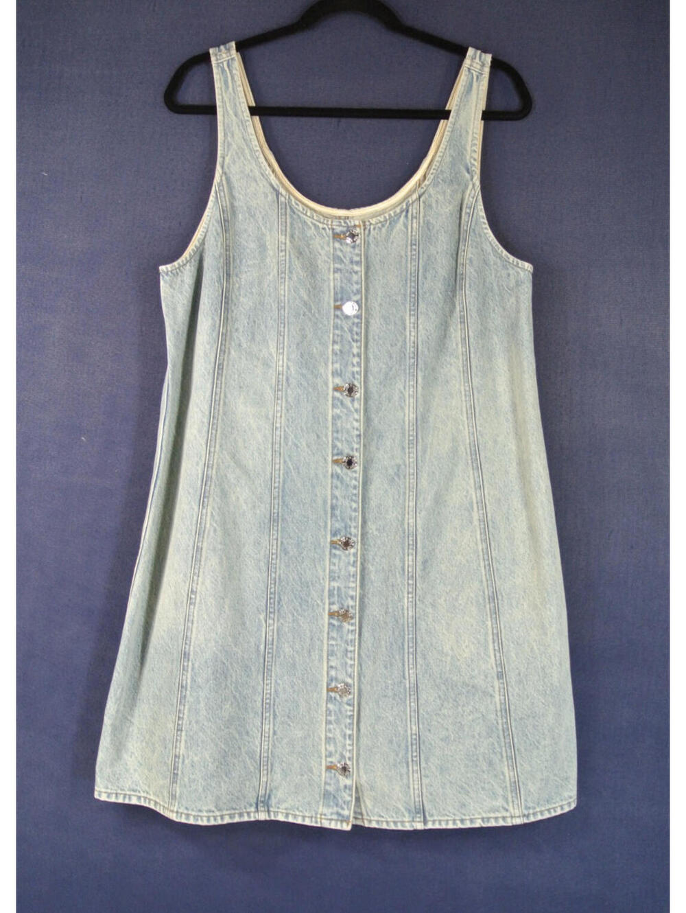 NEW, Rag and Bone Laney Denim Mini Dress in Denim Blue Sz 14 #MD1599 - Picture 4 of 8